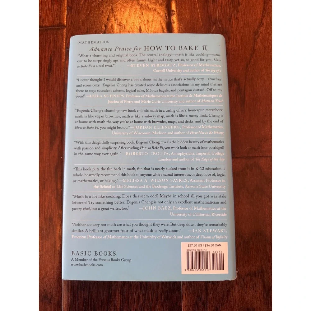 How to Bake Pi Eugenia Cheng Hardcover DJ 2015 Basic Books Mathematics Math